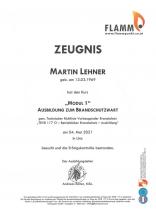 Zertifikat Flammpunkt Brandschutzwart Modul 1
