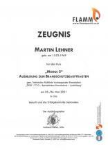 Zertifikat Flammpunkt Modul 2 Branschutzbeauftragter